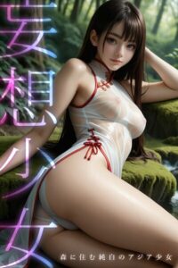 妄想少女 森に住む純白のアジア少女