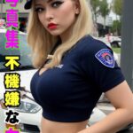AI写真集 不機嫌な女 金髪ポリス編 03