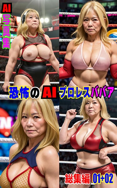 AI写真集 恐怖のAIプロレスババア 総集編 01＋02----