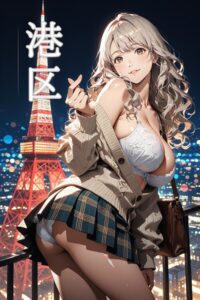 東京禁断スクールガール:港区 ーアッシュベージュの背伸び、夜景に溶ける放課後ー----