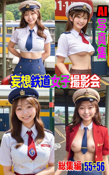 AI写真集 妄想鉄道女子撮影会 総集編 55＋56----