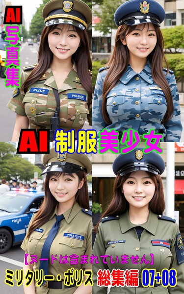 AI写真集 AI制服美少女 ミリタリー・ポリス 総集編 07＋08----