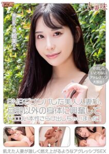 SNSでナンパした美人人妻が、旦那以外の身体に興奮してドエロい本性さらけ出しちゃいました! 西野絵美