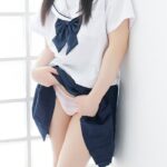 ［387P］ X in sailor-style school uniform 4