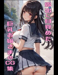 露出に目覚めた巨乳お嬢さまのCG集