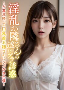 淫乱お隣さんの透けブラ誘惑 〜夕暮れ時、エロ乳首お姉さんにシゴかれた僕〜