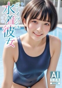 AI写真集 ボーイッシュ水着彼女